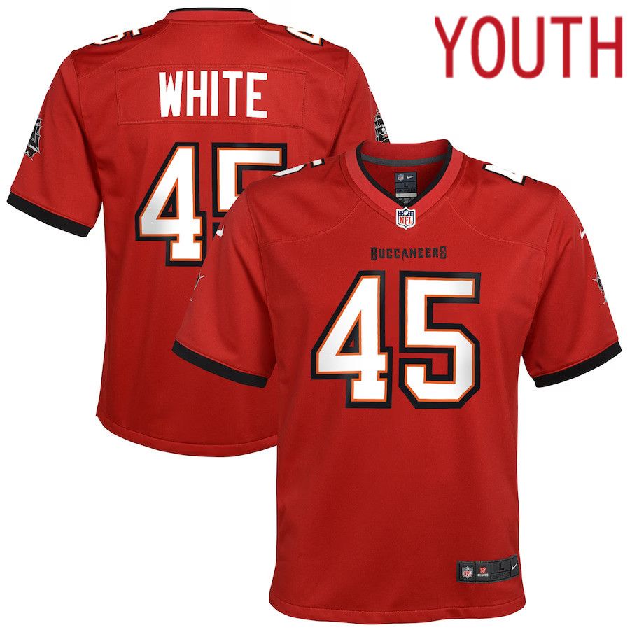 Youth Tampa Bay Buccaneers #45 Devin White Nike Red Game NFL Jersey->women nfl jersey->Women Jersey